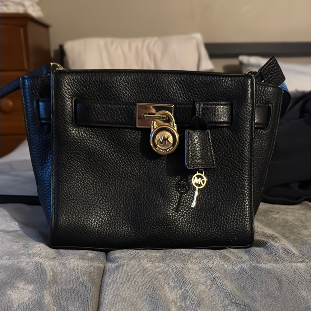 Michael Kors Black Leather Crossbody Bag